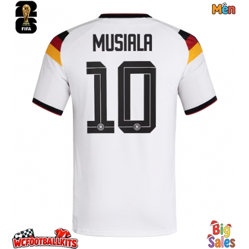 Germany Jamal Musiala #10 Replica Home Stadium Shirt World Cup 2026 Short Sleeve